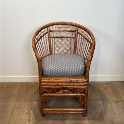 Suite de Fauteuils en Bambou Façon Écaille de Tortue, Styl | Maison Barrois