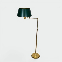 Lampadaire Liseuse Télescopique en Laiton Doré à Bras Arti | Maison Barrois