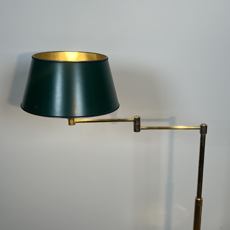 Lampadaire Liseuse Télescopique en Laiton Doré à Bras Arti | Maison Barrois