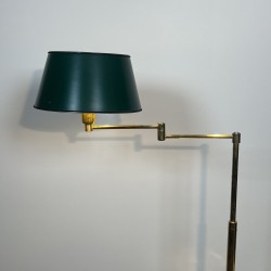 Lampadaire Liseuse Télescopique en Laiton Doré à Bras Arti | Maison Barrois
