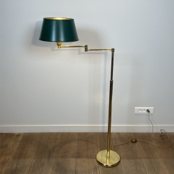 Lampadaire Liseuse Télescopique en Laiton Doré à Bras Arti | Maison Barrois