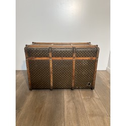 Louis Vuitton Travel Trunk in Damier Canvas, Wooden Slats | Maison Barrois