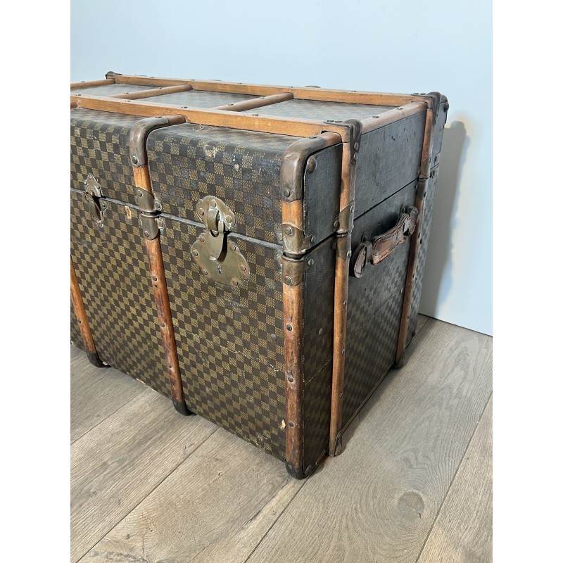 Malle de Voyage Louis Vuitton en Toile Damier, Lattes de B | Maison Barrois