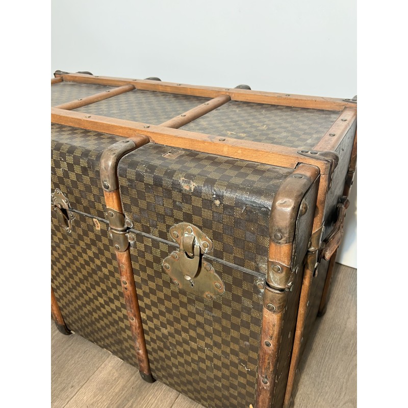 Malle de Voyage Louis Vuitton en Toile Damier, Lattes de B | Maison Barrois