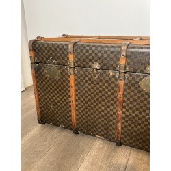 Louis Vuitton Travel Trunk in Damier Canvas, Wooden Slats | Maison Barrois