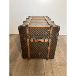 Louis Vuitton Travel Trunk in Damier Canvas, Wooden Slats | Maison Barrois