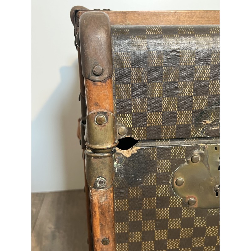 Malle de Voyage Louis Vuitton en Toile Damier, Lattes de B | Maison Barrois