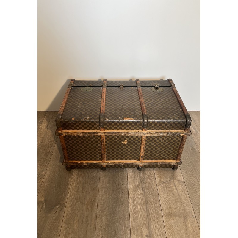 Malle de Voyage Louis Vuitton en Toile Damier, Lattes de B | Maison Barrois