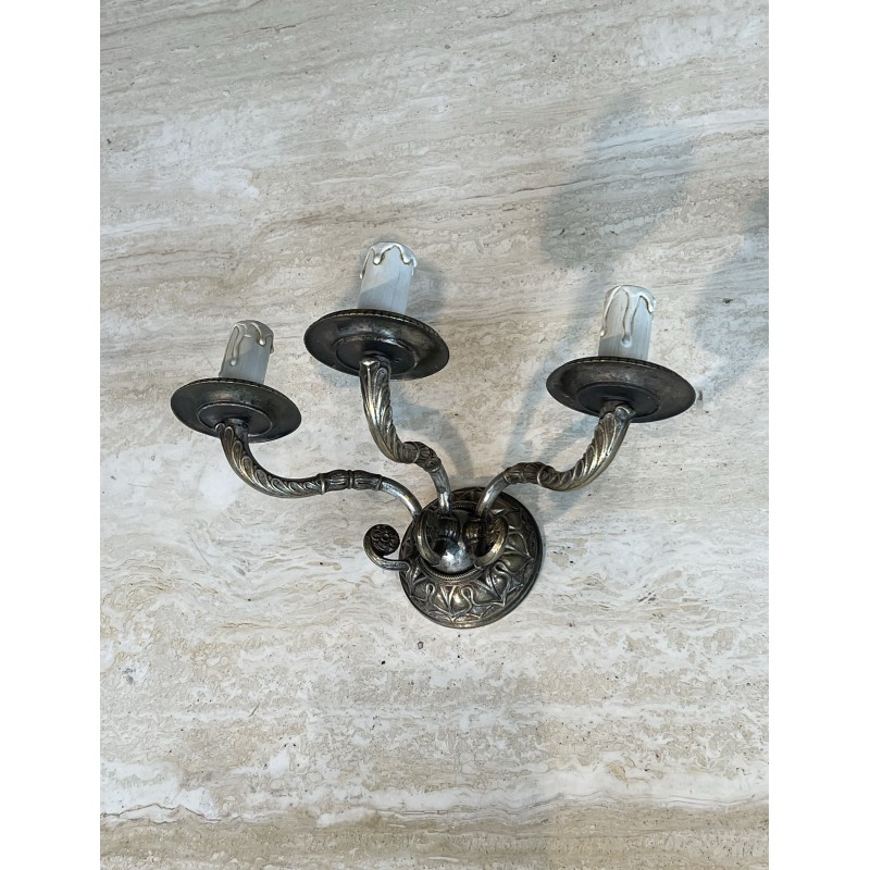 Paire d'Appliques Néoclassiques en Bronze Patiné à Trois B | Maison Barrois