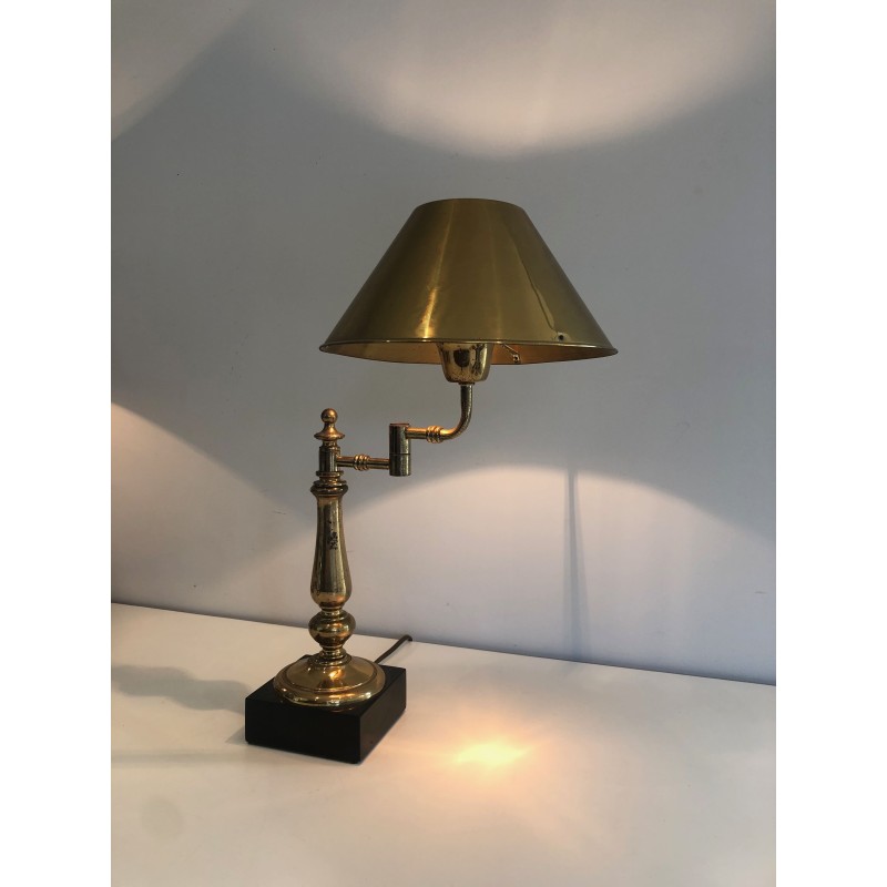 Paire de Lampes de Bureau en Laiton à Bras Articulé et Aba | Maison Barrois