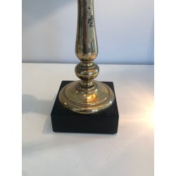 Paire de Lampes de Bureau en Laiton à Bras Articulé et Aba | Maison Barrois