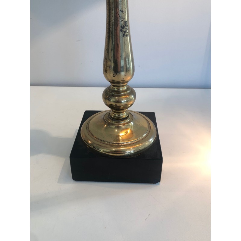 Pair of Brass Desk Lamps with Articulated Arm and Brass Sh | Maison Barrois