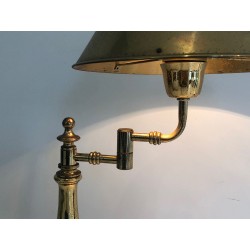 Paire de Lampes de Bureau en Laiton à Bras Articulé et Aba | Maison Barrois