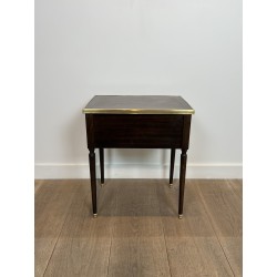Pair of Louis XVI Style Bedside Tables in Mahogany with Tw | Maison Barrois