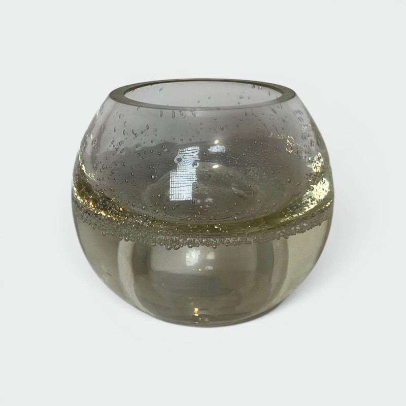 Small Ball Vase in Bubbled Glass, French Work, 1970s | Maison Barrois