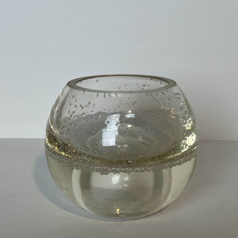 Petit Vase Boule en Verre Bullé, Travail Français, Années | Maison Barrois