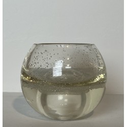 Small Ball Vase in Bubbled Glass, French Work, 1970s | Maison Barrois