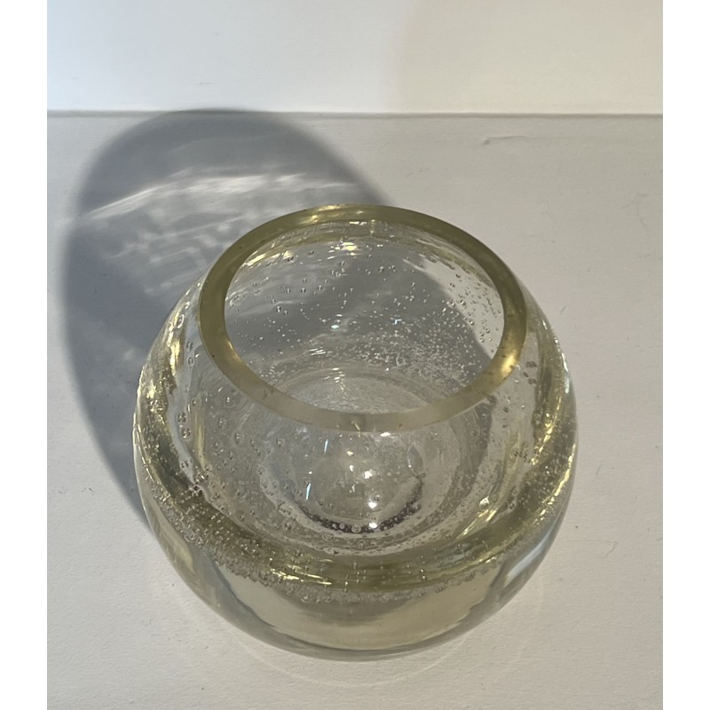 Petit Vase Boule en Verre Bullé, Travail Français, Années | Maison Barrois
