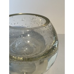 Small Ball Vase in Bubbled Glass, French Work, 1970s | Maison Barrois