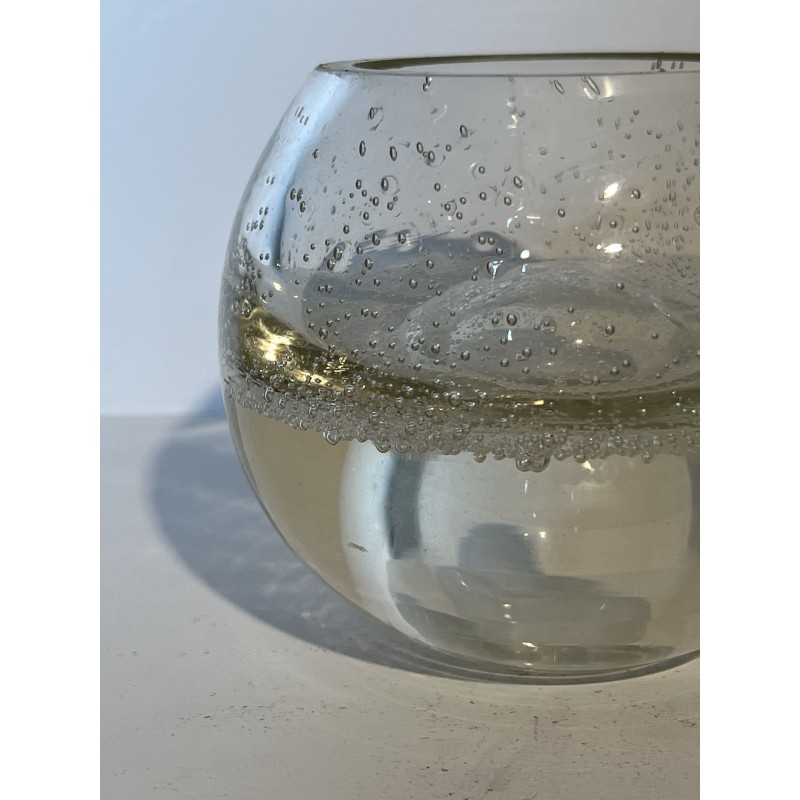 Petit Vase Boule en Verre Bullé, Travail Français, Années | Maison Barrois
