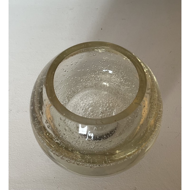 Petit Vase Boule en Verre Bullé, Travail Français, Années | Maison Barrois