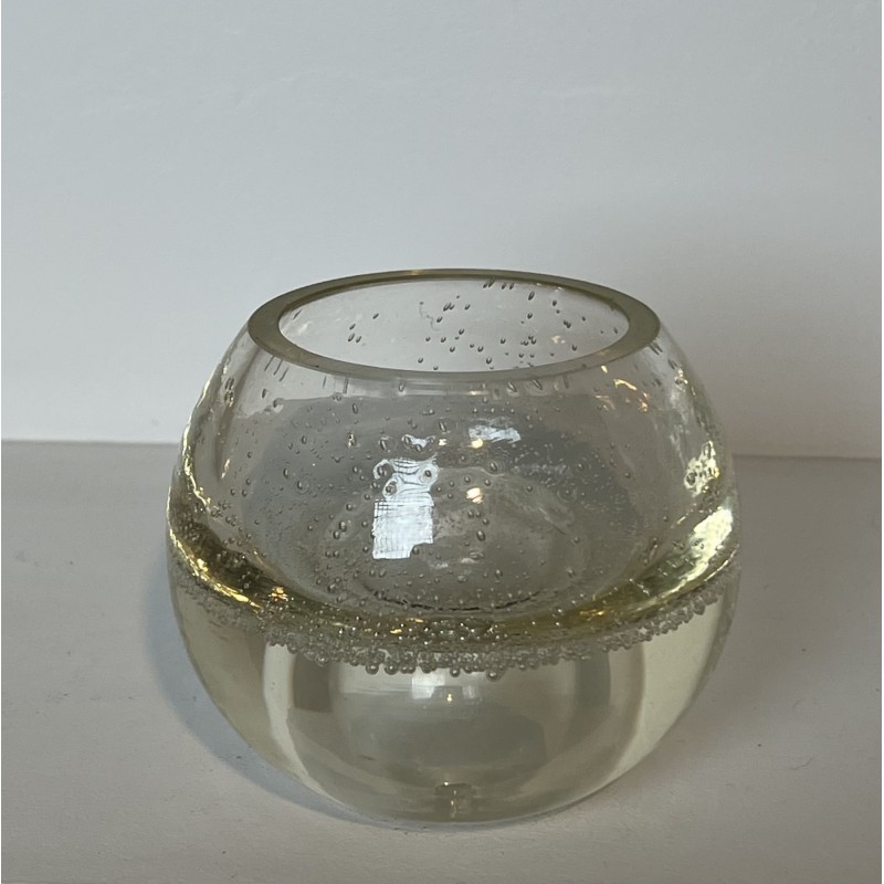 Petit Vase Boule en Verre Bullé, Travail Français, Années | Maison Barrois