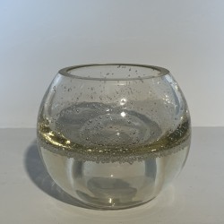 Small Ball Vase in Bubbled Glass, French Work, 1970s | Maison Barrois