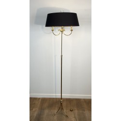 Lampadaire Tripode en Laiton à Trois Bras aux Cygnes, Mais | Maison Barrois