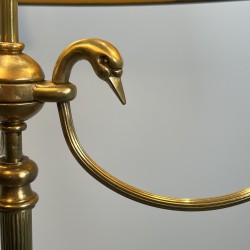 Lampadaire Tripode en Laiton à Trois Bras aux Cygnes, Mais | Maison Barrois