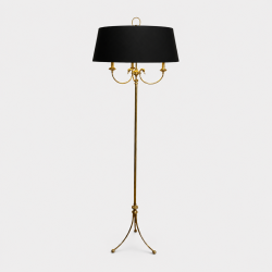 Lampadaire Tripode en Laiton à Trois Bras aux Cygnes, Mais | Maison Barrois