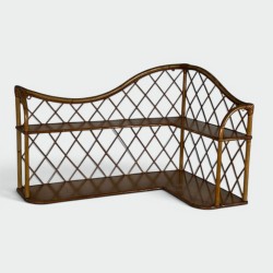 Étagère d’Angle Rotin, attr. Audoux-Minet — Travail Français, vers 1950