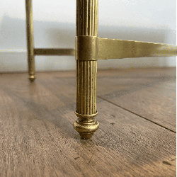 Rectangular Coffee Table in Brass with Aged Mirror Top, Co | Maison Barrois