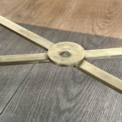Rectangular Coffee Table in Brass with Black Lacquered Gla | Maison Barrois
