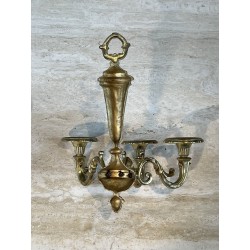 Paire d'Appliques à Trois Bras de Lumière en Bronze Doré à | Maison Barrois