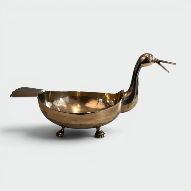 Brass Trinket Bowl in the Form of a Stylised Bird, French | Maison Barrois