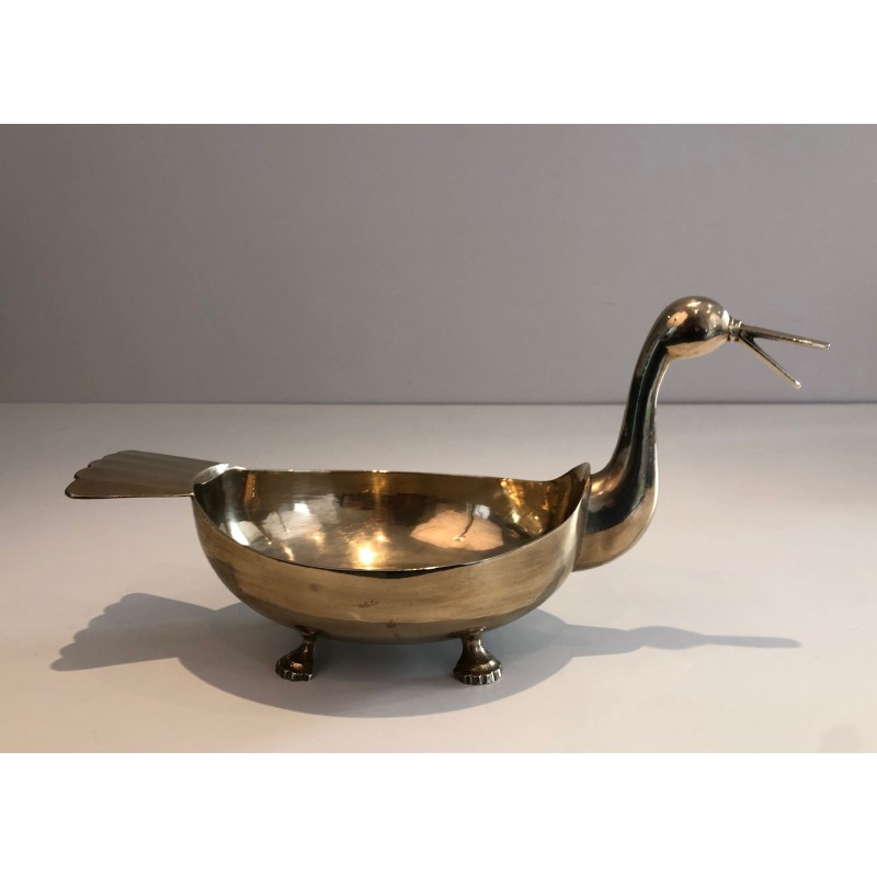 Coupe Vide-Poche en Laiton en Forme d'Oiseau Stylisé, Trav | Maison Barrois