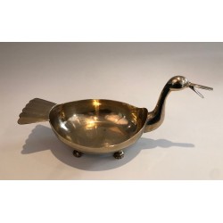 Brass Trinket Bowl in the Form of a Stylised Bird, French | Maison Barrois
