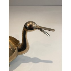 Coupe Vide-Poche en Laiton en Forme d'Oiseau Stylisé, Trav | Maison Barrois