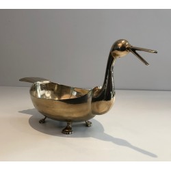 Brass Trinket Bowl in the Form of a Stylised Bird, French | Maison Barrois