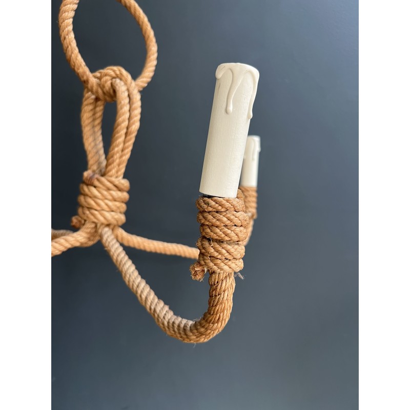 Lustre en Corde de Chanvre Tressée à Quatre Lumières, Audo | Maison Barrois
