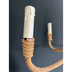 Lustre en Corde de Chanvre Tressée à Quatre Lumières, Audo | Maison Barrois