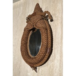 Oval Rope Mirror with Horse-Bit Decor, Audoux-Minet, Circa | Maison Barrois