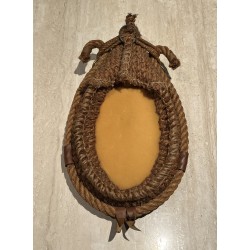 Oval Rope Mirror with Horse-Bit Decor, Audoux-Minet, Circa | Maison Barrois