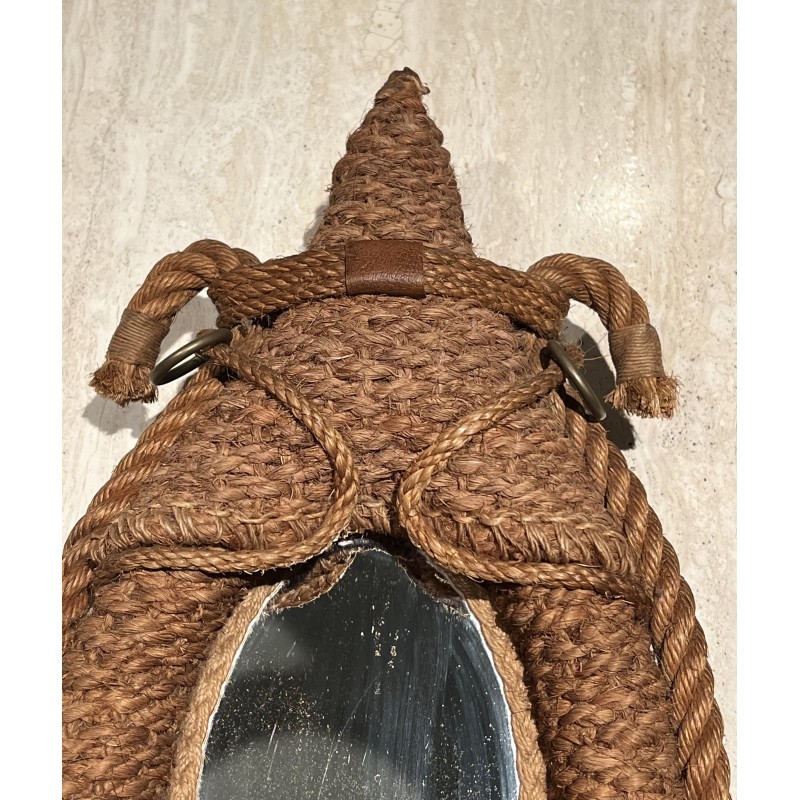Oval Rope Mirror with Horse-Bit Decor, Audoux-Minet, Circa | Maison Barrois
