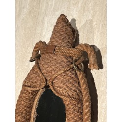 Miroir Ovale en Corde à Décor de Mors de Cheval, Audoux-Mi | Maison Barrois