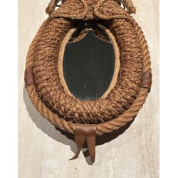 Oval Rope Mirror with Horse-Bit Decor, Audoux-Minet, Circa | Maison Barrois