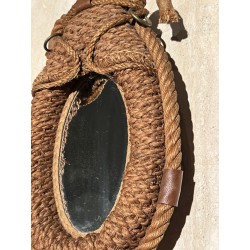 Oval Rope Mirror with Horse-Bit Decor, Audoux-Minet, Circa | Maison Barrois
