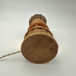Woven Rattan Lamp in the Form of an Oil Lamp, Attributed t | Maison Barrois