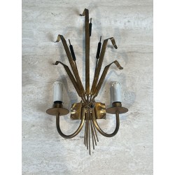 Paire d'Appliques Gerbe de Massettes à Deux Bras de Lumièr | Maison Barrois