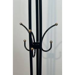 Paire de Porte-Manteaux sur Pied en Métal Laqué Noir et La | Maison Barrois